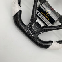 Load image into Gallery viewer, CCexcellent For Acura TL 2009 2010 2011 2012 2013 2014 carbon fiber steering wheel with white perforated leather sides