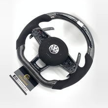 Load image into Gallery viewer, CCExcellent for Volkswagen mk7 2015-2019 carbon fiber steering wheel black forged carbon fiber paddle shifters