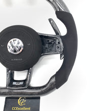 Load image into Gallery viewer, CCExcellent for Volkswagen mk7 2015-2019 carbon fiber steering wheel black airbag