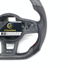 Load image into Gallery viewer, CCExcellent for Volkswagen mk7 2015-2019 carbon fiber steering wheel black perforated leather