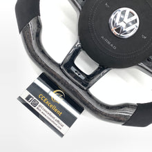 Load image into Gallery viewer, CCExcellent for Volkswagen mk7 2015-2019 carbon fiber steering wheel black airbag