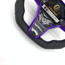 Load image into Gallery viewer, CCExcellent for tesla model 3/Y 2017-2020 carbon fiber steering wheel purple stitching