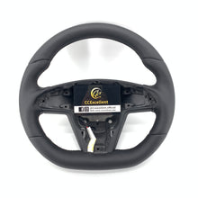 Load image into Gallery viewer, CCExcellent for tesla model s 2022+ carbon fiber steering wheel black smooth leather