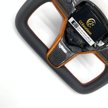 Load image into Gallery viewer, CCExcellent for tesla model3 2017-2020 carbon fiber steering wheel black carbon fiber trims