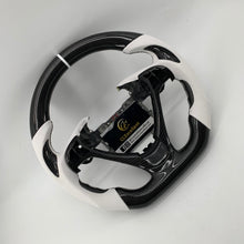 Load image into Gallery viewer, CCexcellent For Acura TL 2009 2010 2011 2012 2013 2014 carbon steering wheel with white perforated leather sides