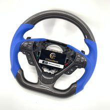 Load image into Gallery viewer, CCexcellent For Acura TL 2009 2010 2011 2012 2013 2014 carbon fiber steering wheel with blue perforated leather sides