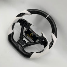 Load image into Gallery viewer, CCexcellent For Acura TL 2009 2010 2011 2012 2013 2014 carbon steering wheel with white perforated leather sides