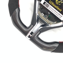 Load image into Gallery viewer, CCexcellent For Maserati Quattroporte GTS 2013 2014 2015 2016 2017 2018 2019 carbon fiber steering wheel with black Italian alcantara sides