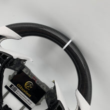 Load image into Gallery viewer, CCexcellent For Acura TL 2009 2010 2011 2012 2013 2014 carbon fiber steering wheel with white perforated leather sides
