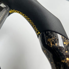 Load image into Gallery viewer, CCexcellent For Tesla Model Y carbon fiber steering wheel with gold flake forged carbon