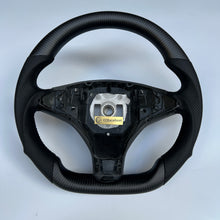 Load image into Gallery viewer, CCexcellent For Tesla Model X carbon fiber steering wheel black perforated leather