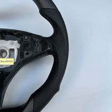 Load image into Gallery viewer, CCexcellent For Tesla Model X carbon fiber steering wheel black perforated leather