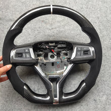 Load image into Gallery viewer, CCexcellent For Maserati Quattroporte GTS 2013 2014 2015 2016 2017 2018 2019 carbon fiber steering wheel with black Italian alcantara sides