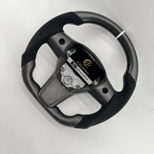 Load image into Gallery viewer, CCexcellent For Tesla Model Y steering wheel carbon fiber with black Alcantara