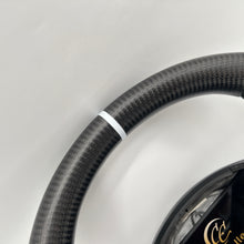 Load image into Gallery viewer, CCexcellent For Tesla Model 3 matte carbon fiber steering wheel with black suede