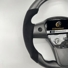 Load image into Gallery viewer, CCexcellent For Tesla Model 3 matte carbon fiber steering wheel with black suede