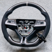 Load image into Gallery viewer, CCexcellent For Maserati Quattroporte GTS 2013 2014 2015 2016 2017 2018 2019 carbon fiber steering wheel with black Italian alcantara sides