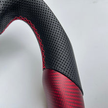 Load image into Gallery viewer, CCexcellent For Nissan Juke 2011-2017 carbon fiber steering wheel with matte red carbon