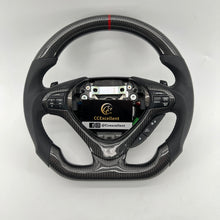 Load image into Gallery viewer, CCexcellent For Acura TSX 2009 2010 2011 2012 2013 2014 carbon fiber steering wheel with black perforated leather sides