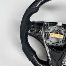 Load image into Gallery viewer, CCexcellent For Acura MDX 2018 2019 2020 2021 2022 carbon fiber steering wheel with black perforated leather sides