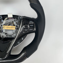 Load image into Gallery viewer, CCexcellent For Acura MDX 2018 2019 2020 2021 2022 carbon fiber steering wheel with black perforated leather sides