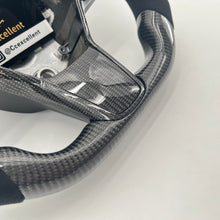 Load image into Gallery viewer, CCexcellent For Tesla Model 3 steering wheel carbon fiber with black suede