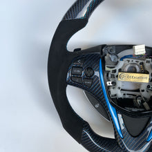 Load image into Gallery viewer, CCexcellent For Acura MDX 2018 2019 2020 2021 2022 carbon steering wheel with black Italian alcantara sides