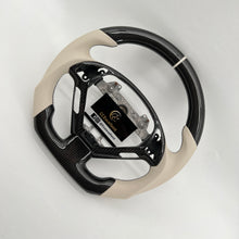 Load image into Gallery viewer, CCexcellent For Infiniti G37 2008/2009/2010/2011/2012/2013 carbon fiber steering wheel with white perforated leather