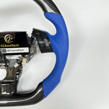 Load image into Gallery viewer, CCexcellent For Acura TSX 2004 2005 2006 2007 2008 carbon fiber steering wheel with blue perforated leather sides