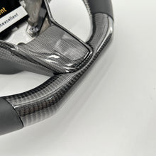 Load image into Gallery viewer, CCexcellent For TeslaModel 3 steering wheel carbon fiber black smooth leather
