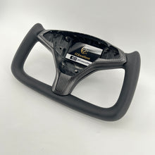 Load image into Gallery viewer, CCexcellent For Tesla Model S carbon fiber steering wheel with Yoke shape design