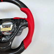 Load image into Gallery viewer, CCexcellent For Acura TL 2009 2010 2011 2012 2013 2014 carbon fiber steering wheel with red perforated leather sides