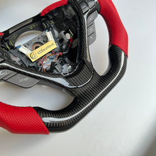 Load image into Gallery viewer, CCexcellent For Acura TL 2009 2010 2011 2012 2013 2014 carbon fiber steering wheel with red perforated leather sides