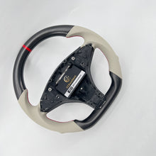 Load image into Gallery viewer, CCExcellent for tesla model s/x 2012-2021 carbon fiber steering wheel white perforated leather