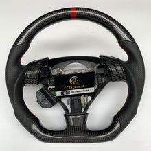 Load image into Gallery viewer, CCexcellent For Acura TSX 2004 2005 2006 2007 2008 carbon fiber steering wheel with black perforated leather sides