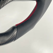 Load image into Gallery viewer, CCexcellent For Tesla Model S carbon fiber steering wheel with black perforated leather