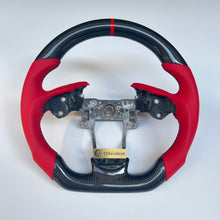 Load image into Gallery viewer, CCexcellent For Acura ZDX 2009 2010 2011 2012 carbon fiber steering wheel with red perforated leather sides