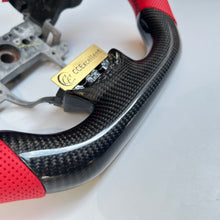Load image into Gallery viewer, CCexcellent For Acura TL 2009 2010 2011 2012 2013 2014 carbon steering wheel with red perforated leather sides