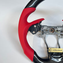 Load image into Gallery viewer, CCexcellent For Acura ZDX 2009 2010 2011 2012 carbon fiber steering wheel with red perforated leather sides