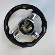 Load image into Gallery viewer, CCexcellent For Porsche Panamera 2009 2010 2011 2012 2013 2014 2015 2016 carbon fiber steering wheel with black Italian alcantara sides