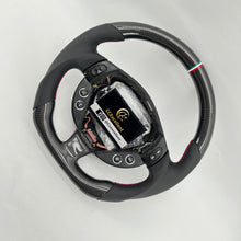 Load image into Gallery viewer, CCexcellent For 2008 2009 2010 2011 2012 2013 2014 2015 2016 2017 2018 2019 Maserati Gran Turismo carbon fiber steering wheel with black perforated leather sides