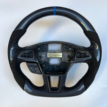 Load image into Gallery viewer, CCexcellent For Ford focus mk3 ST/RS 2015-2018 blue wire&silver wire carbon fiber steering wheel