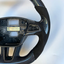 Load image into Gallery viewer, CCexcellent For Ford focus mk3 ST/RS 2015-2018 blue wire&silver wire carbon fiber steering wheel