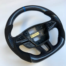 Load image into Gallery viewer, CCexcellent For Ford focus mk3 ST/RS 2015-2018 blue wire&silver wire carbon fiber steering wheel
