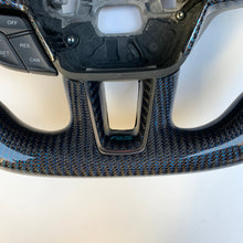 Load image into Gallery viewer, CCexcellent For Ford focus mk3 ST/RS 2015-2018 blue wire&silver wire carbon fiber steering wheel
