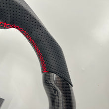 Load image into Gallery viewer, CCexcellent For Infiniti G37 2008/2009/2010/2011/2012/2013 black carbon fiber steering wheel with perforated leather 1