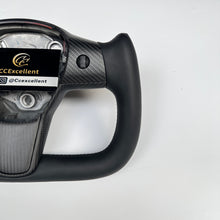 Load image into Gallery viewer, CCexcellent For Tesla Model Y 2017-2021 carbon fiber steering wheel with Yoke design