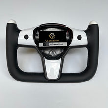 Load image into Gallery viewer, CCexcellent For Tesla 2017-2021 Model Y carbon fiber steering wheel with F1 style shape