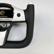 Load image into Gallery viewer, CCexcellent For Tesla 2017-2021 Model Y carbon fiber steering wheel with F1 style shape