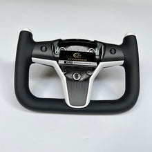 Load image into Gallery viewer, CCexcellent For Tesla Model Y 2017-2021 carbon fiber steering wheel yoke shape design